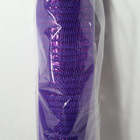 Purple Deco Mesh 21" Wreaths Crafts 2 Rolls - Picture 2 of 6